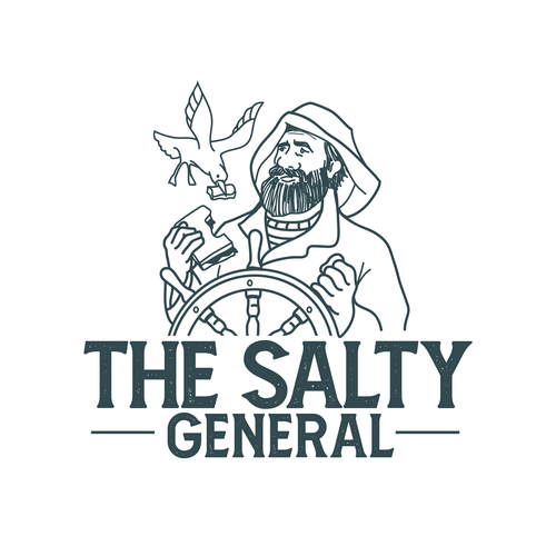 Salty New England General Store / sandwich shop combining classic text & modern imagery Design by Wuiing!