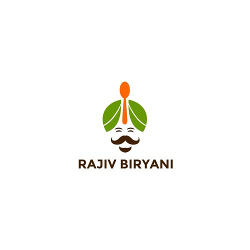 Indian Food Cloud Kitchen Logo Design, Rajiv Biryani Design by yudilima