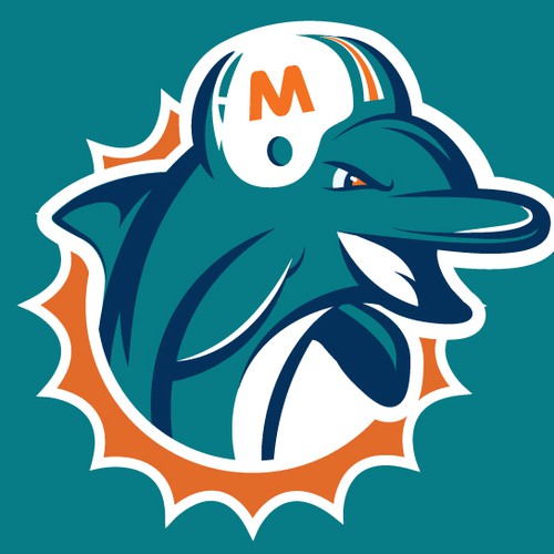 99designs community contest: Help the Miami Dolphins NFL team re-design its logo!-ontwerp door Yogitrisna