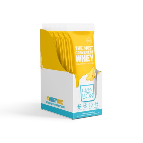 Design a retail case for our whey protein sachets Design by syakuro