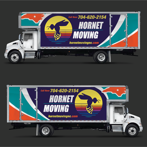 Hornet Moving truck Wrap Design by adelea