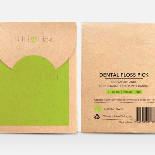 We need a Clean & Minimum design for our first Smart packaging dental floss picks product Design by Lady Goga