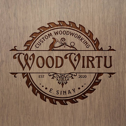 design a custom modern woodworking logo-ontwerp door InfiniDesign