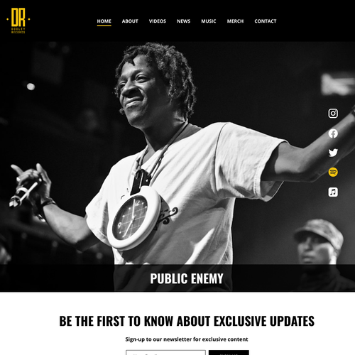 Design a website for artists of a London-based record label. Design by petar.randjelovic