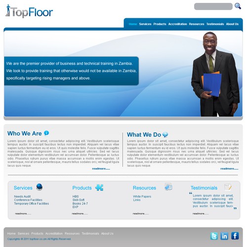 website design for "Top Floor" Limited Ontwerp door Digiklouds