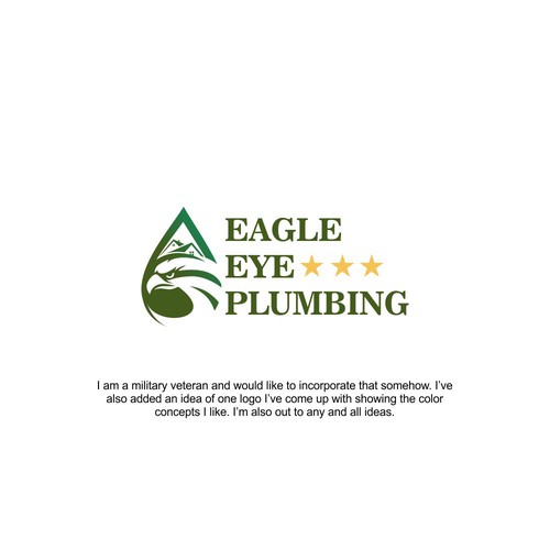 Eye catching and very marketable logo for plumbing company. The company name is Eagle Eye Plumbing Design by Simbok99Art