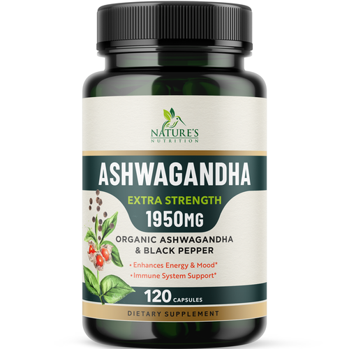 Natural Ashwagandha Capsules Design Needed for Nature's Nutrition Design by Encephalon™