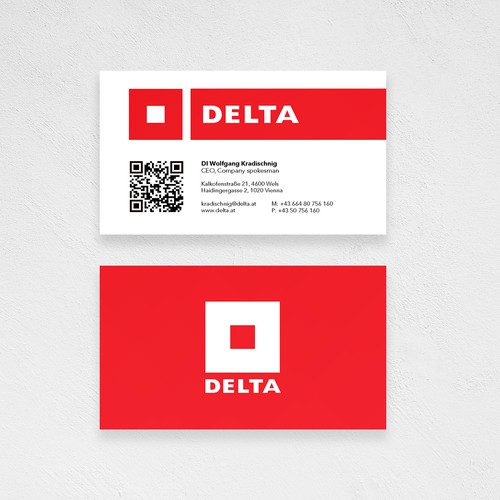 DELTA Business Card Relaunch Design réalisé par PNX Graphics