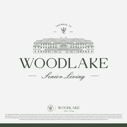 Create an Iconic Logo for Our Senior Living Community - Woodlake Estates Senior Living Design by Zacky Tambean