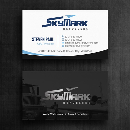Need business card redesign for Aircraft Truck Fueling company Design by Felix SH