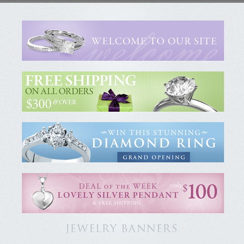Jewelry Banners Ontwerp door PixoStudio