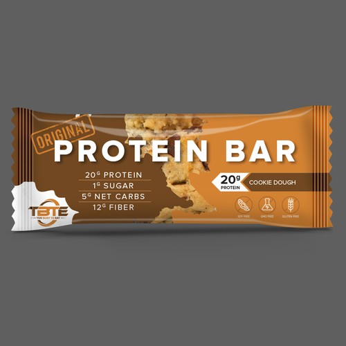 Design a unique protein bar wrapper for Too Busy To Eat Design réalisé par MMX