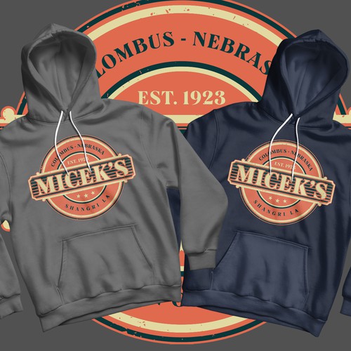 Retro hoodie illustration design for family owned bar Design by Oremeba