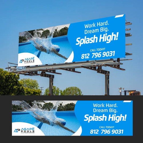 POOL AND OUTDOOR LIVING BILLBOARD DESIGN Design by Designer Group