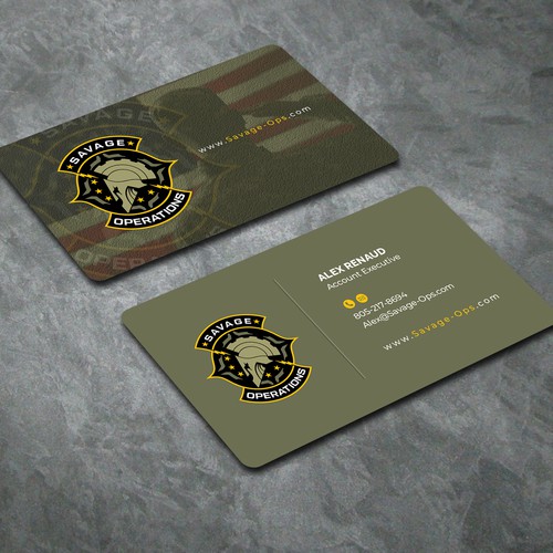 Business Card & Letterhead for Armed Security Agency Design by dkuadrat™