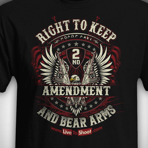 T shirt design guns theme