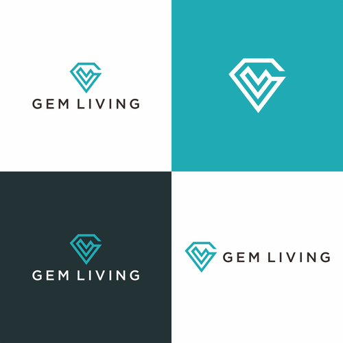 Geometrical, minimalist, modern brand design for Gem Living Design by virsa ♥