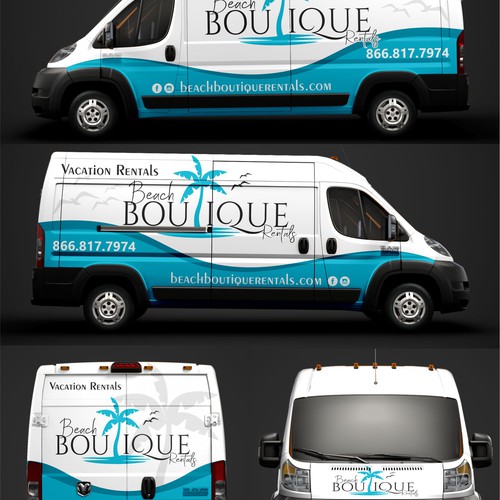 Vehicle Wrap Design for Boutique Vacation Property Rental Management Company on Anna Maria Island Design by SFZ_design