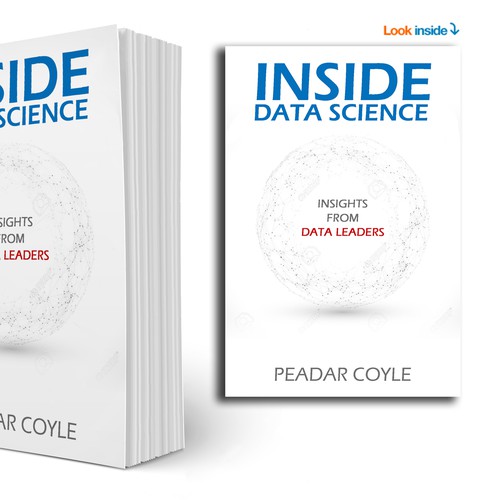 Design a cool, trendy ebook cover for 'Inside Data Science'. Design by Merc Studio