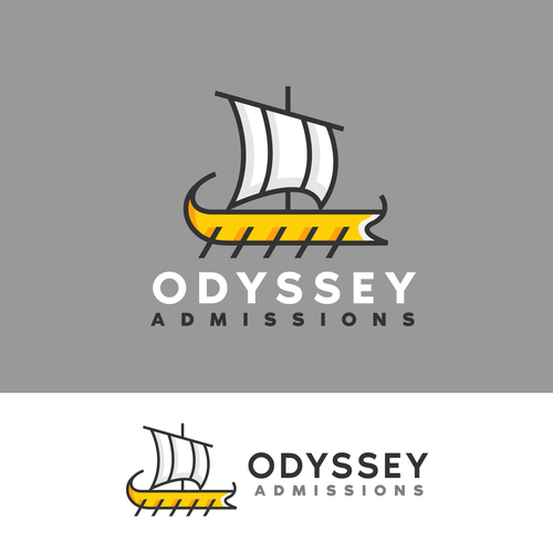 Modern visual of the "The Odyssey" (boat, Greek mythology, etc.) Ontwerp door lostfortydesigns