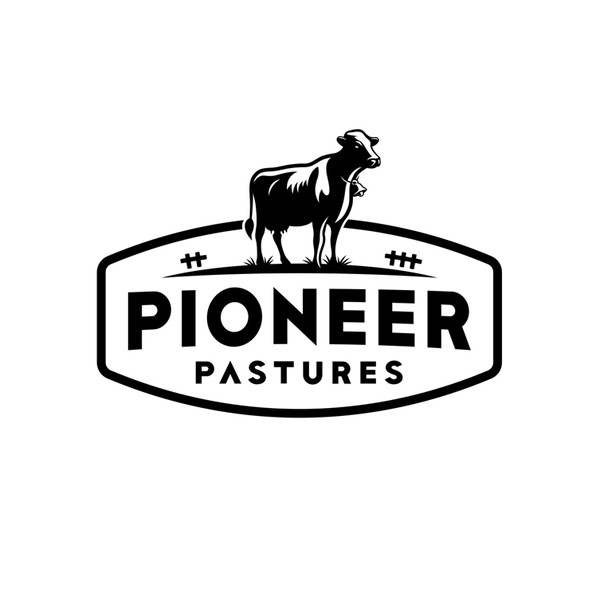 Western milk brand logo design