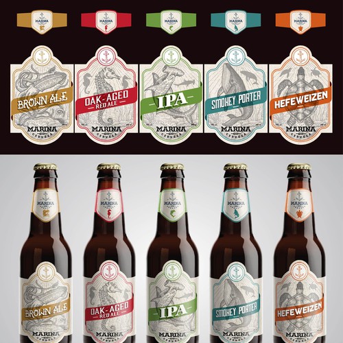 Create a vintage and timeless beer label for an up and coming mexican craft brewery! Ontwerp door MANTSA®