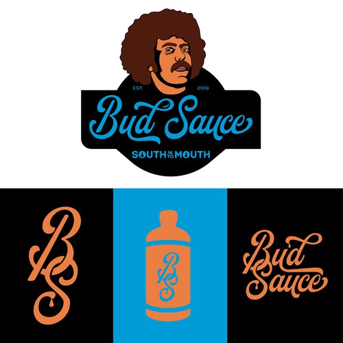 Powerful and eye catching BBQ sauce logo Design by Sawce Design Co.