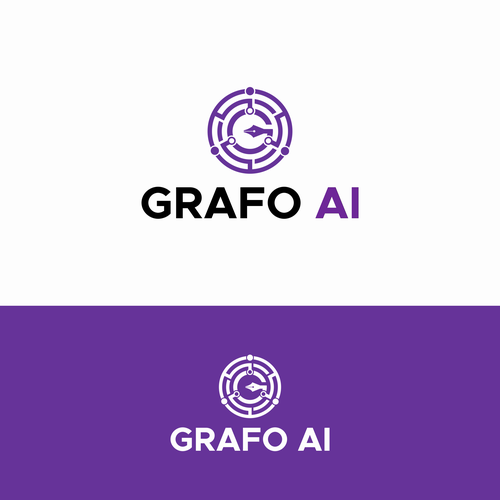 GrafoAI | Artificial Intelligence Writer Logo Design by X O X O