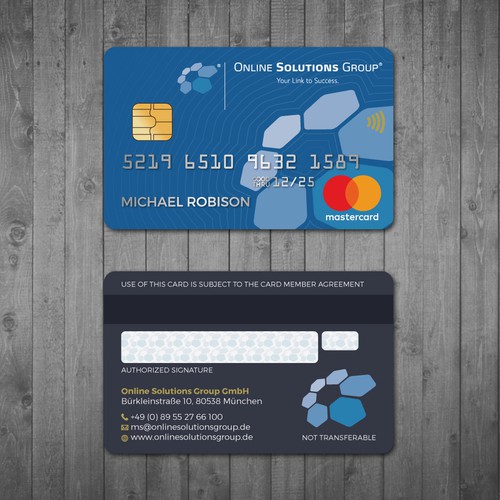 Employee Credit Card for Online Marketing Agency | Business card contest