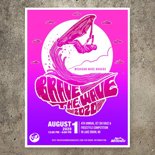 Retro Style Jet Ski Event Poster Design by pakdhe_nugroho