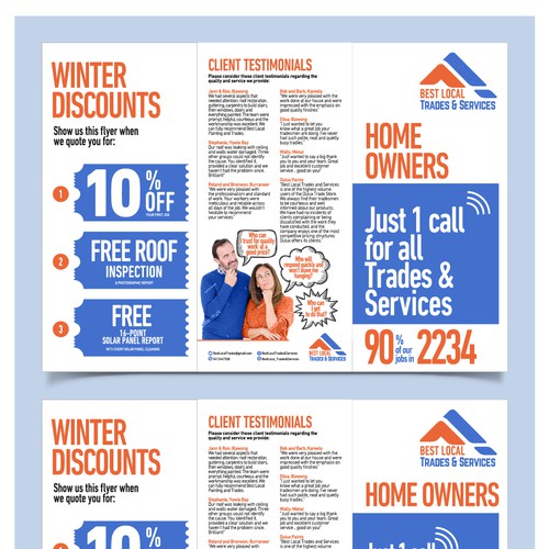 Design a Powerful New Flyer for Best Local Trades & Services Design by Muhammad Shahrooz