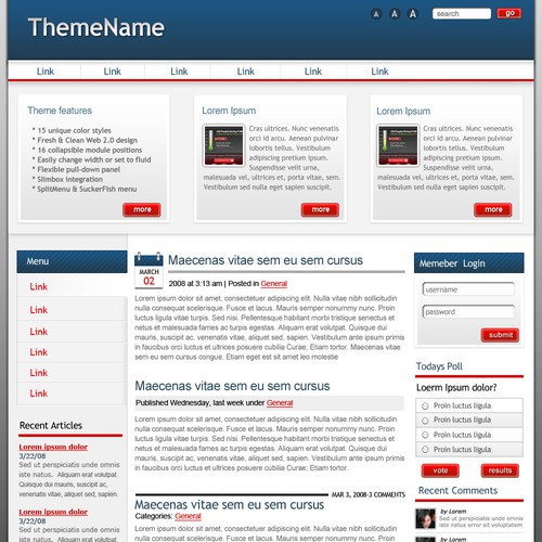 Exciting Design for New Drupal Template store - Win $700 and more work Design by Eventos Humanos