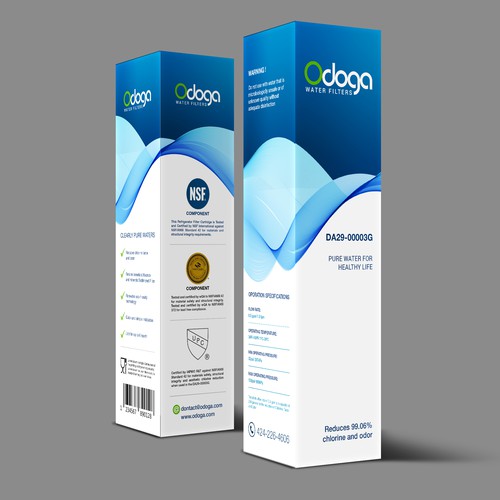 Looking for modern & luxurious redesign of water filter packaging Design by UniqueHub