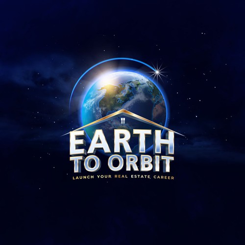 Realistic Logo for "Earth to Orbit" Sales Course. Achieve financial freedom through real estate. Design by Workpit