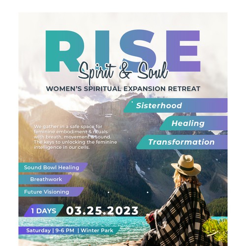 Spiritual Retreat Flyer Design by MotivatedDesign
