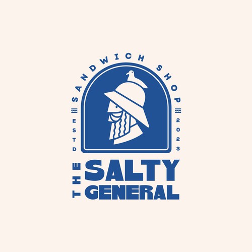 Salty New England General Store / sandwich shop combining classic text & modern imagery Design by Nacer Filez