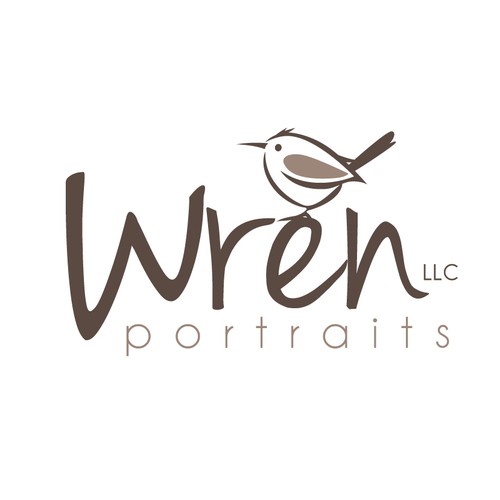 Create a fun logo for Wren Portraits, a family oriented portrait photographer Design by ultrastjarna