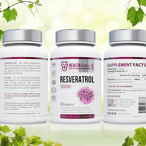 New Brand Health Supplement Brand Label Design Design by m.art.designs