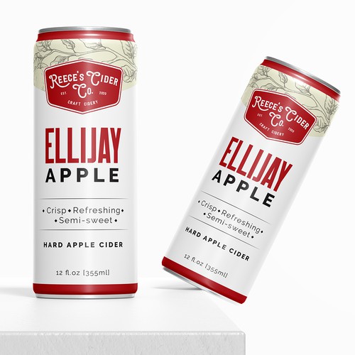 modern Hard apple cider can label Design by Shark1@