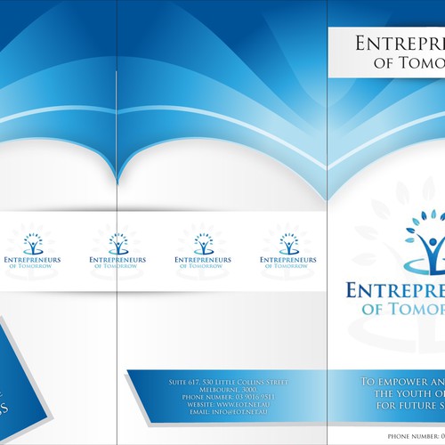 Create the next brochure design for Entrepreneurs of Tomorrow Diseño de lukakatic
