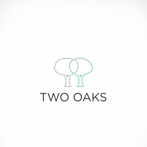 Construction, 3 business owners, use the work TWO oaks in our logo , very bold and intense  graphic Design by Bboba77