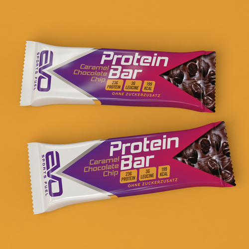 Modern, creative packaging design for a delicious + unique protein bar Design by Han van Oss