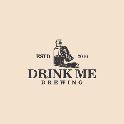 Create a brewery logo for Drink Me Brewing Diseño de Abi Laksono