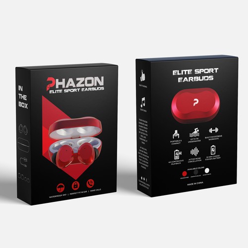 Wireless earbuds packaging box sleeve design Design por Rajith Shantha