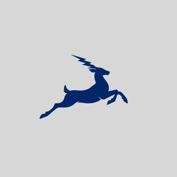Stag with Electric Bolts as horns logo 