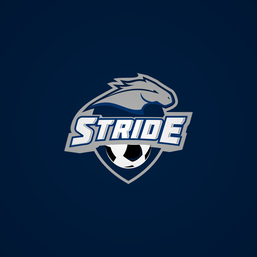 Create a horse inspired illustration for 'Stride', a competitive youth soccer tournament. Design by Oz Loya