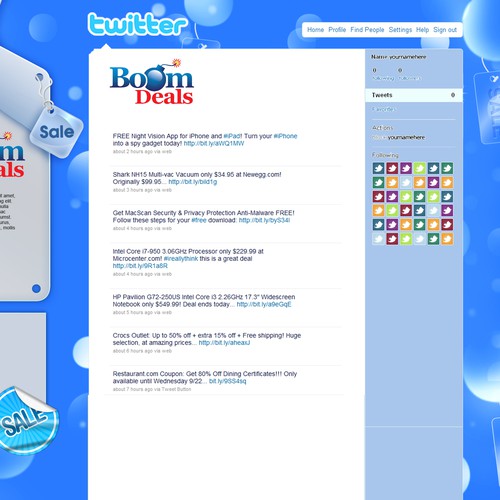 Twitter Background Template