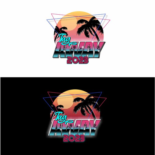 Miami 80s style logo Design by twohands