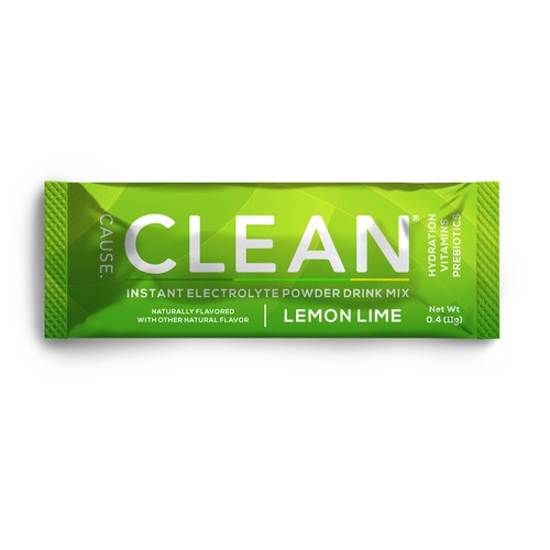 CLEAN Cause Hydration Stick Packets Design by By.You