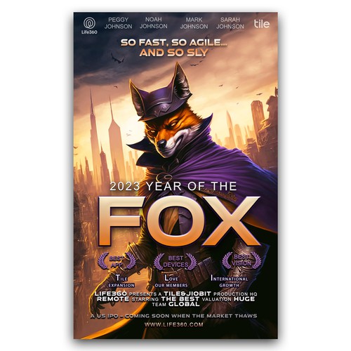 Life360 2023 Year of the Fox Poster Design by GloriaSánchezArtist